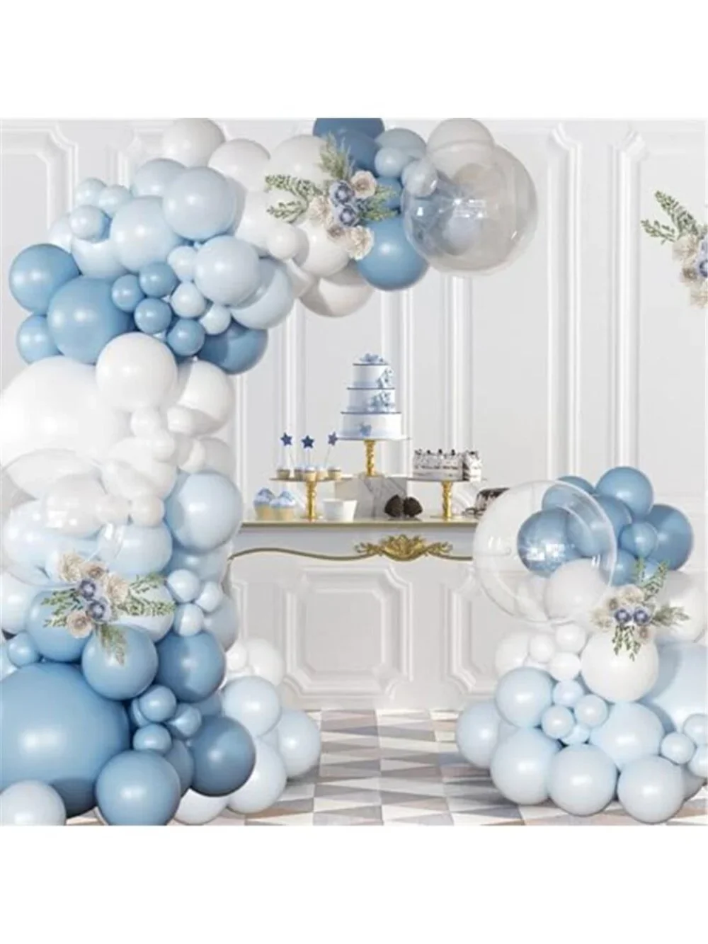 Blue Balloon Arch Kit Balloon Garland Baby Shower Birthday Wedding Decor Set